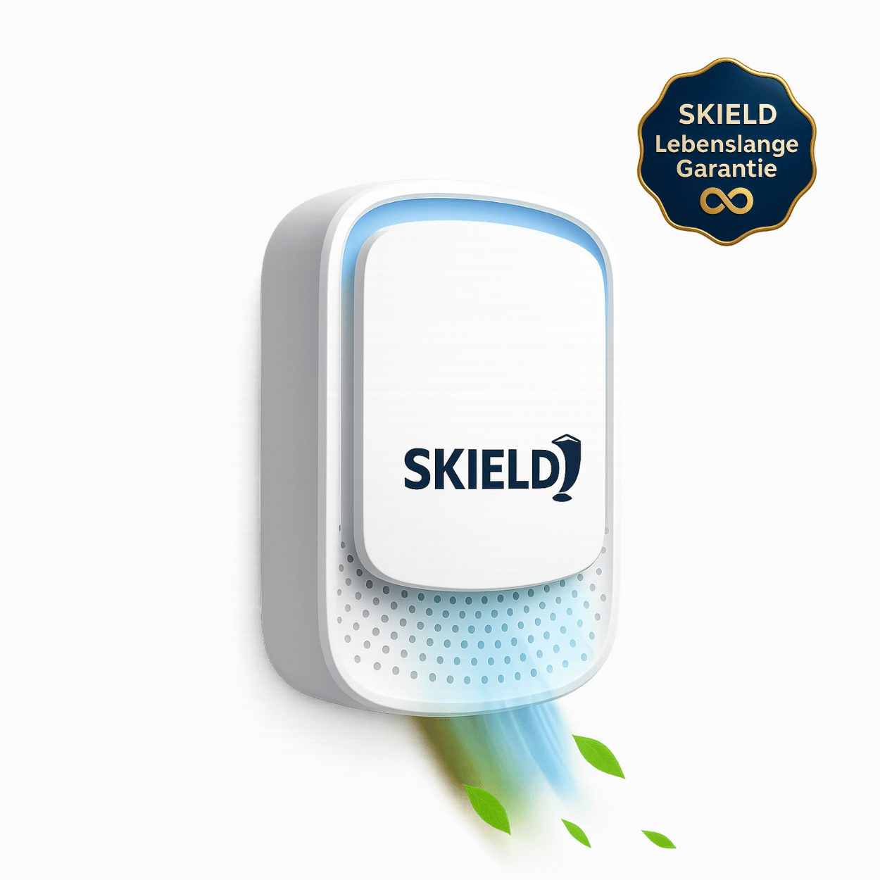 Kompakter Luftreiniger DustShield entfernt Pollen und Hausstaub aus dem Schlafzimmer – ideal bei Allergie